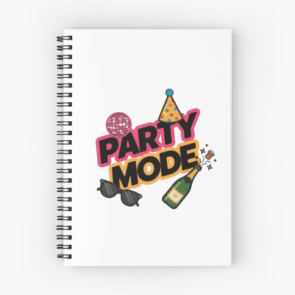 Item preview, Party Mode Celebration — Fun Pink and Yellow Typography with Disco Ball and Champagne designed and sold by Colorful-Garden.