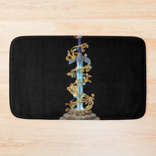 Item preview, Ethereal Frost Sword | Mythic Ice Blade with Golden Vines Fantasy Wall Art designed and sold by MonaRose_Art.