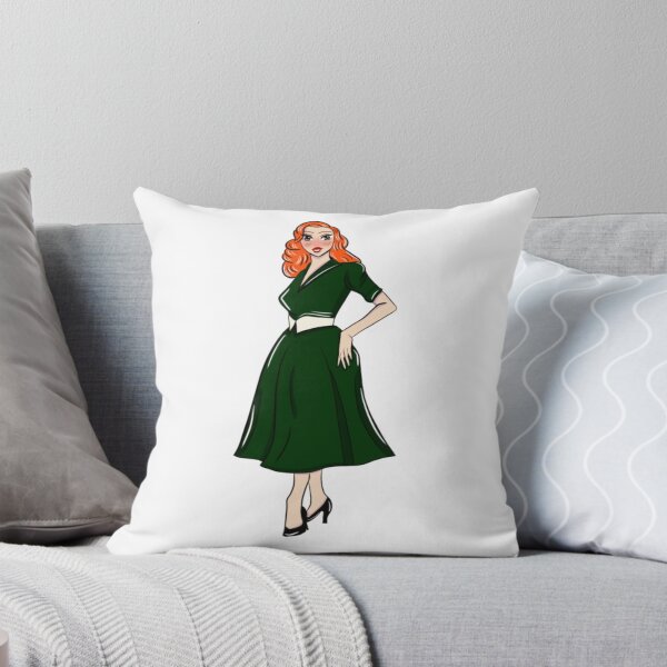 Item preview, vintage look - Elegant green dress designed and sold by Ladyvintage.art.