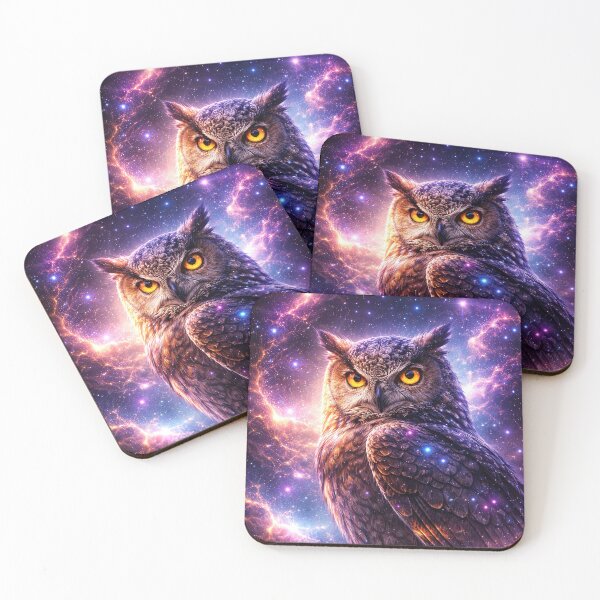 Item preview, Cosmic Owl in Space – Mystical Galaxy Owl Art designed and sold by ImaginingNebulae.
