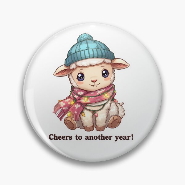 Item preview, Cute Kawaii Lamb Cheers to Another Year  designed and sold by BonnieGlam13.
