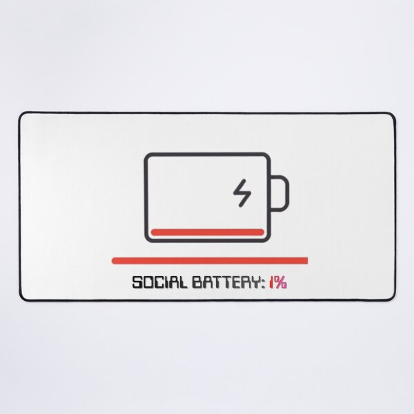 Item preview, Social Battery 1% Graphic designed and sold by SandiCreative.