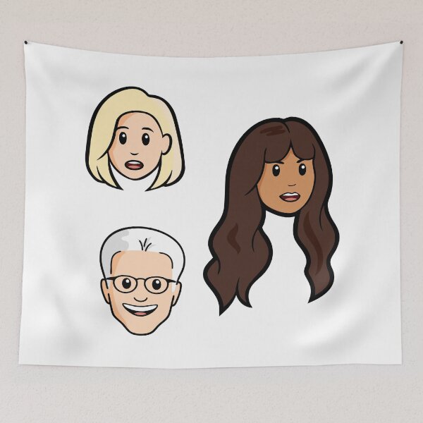 Item preview, Eleanor, Tahani, Michael, The good place designed and sold by Iko.
