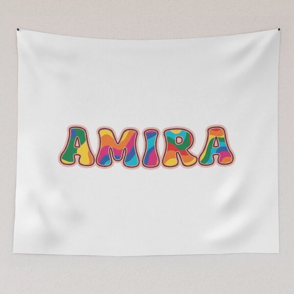 Item preview, ❤️ Amira Personalized Name Wavy Retro Shirt, Coffee Mug, Sticker Gift designed and sold by HelixPedia.