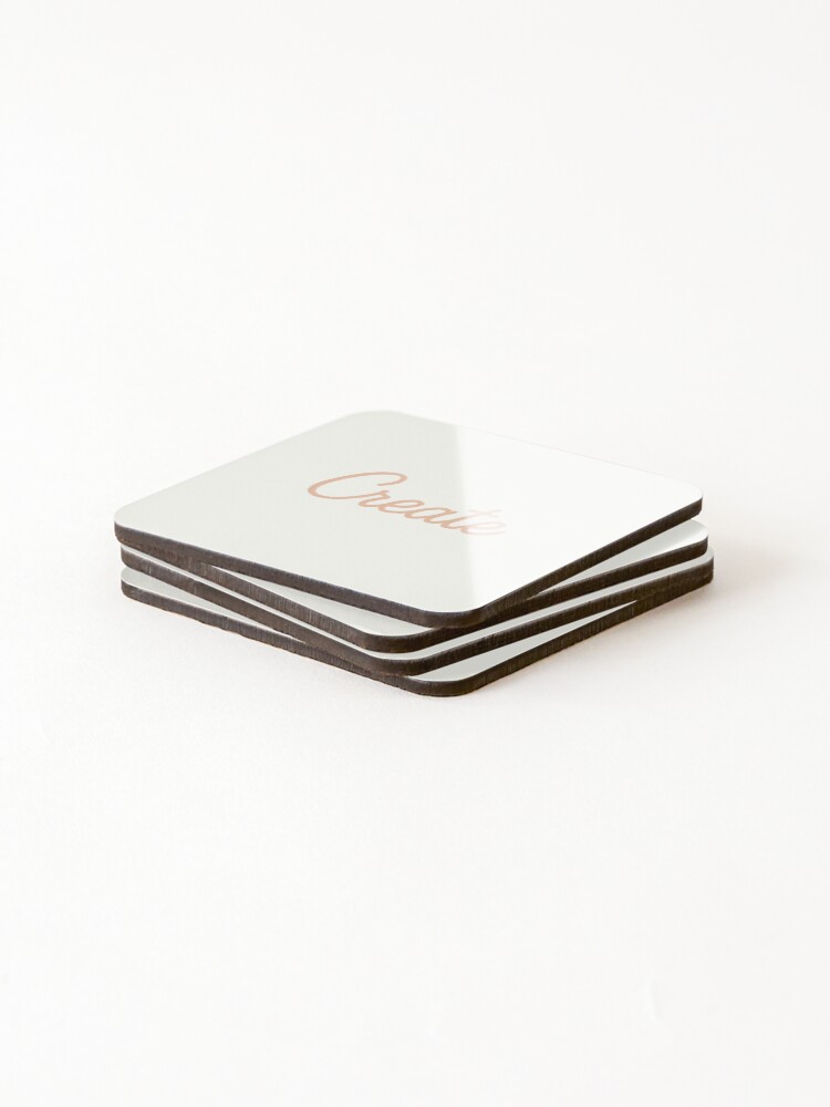 Thumbnail 4 of 5, Coasters (Set of 4), Create | Minimal Creative Script designed and sold by Polariszero.