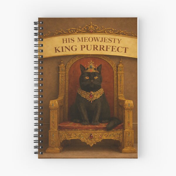Item preview, Black Royal Cat – His Meowjesty King Purrfect designed and sold by PurrfectWhisper.