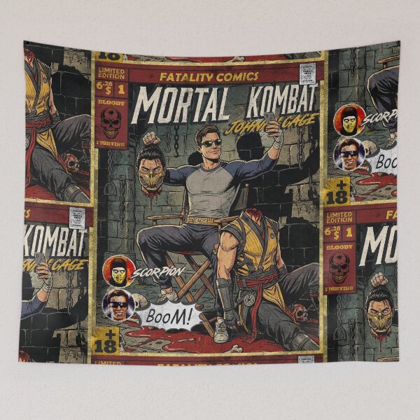 Item preview, Mortal Kombat Johnny Cage Vintage Comic Cover Art designed and sold by Back2Collage.