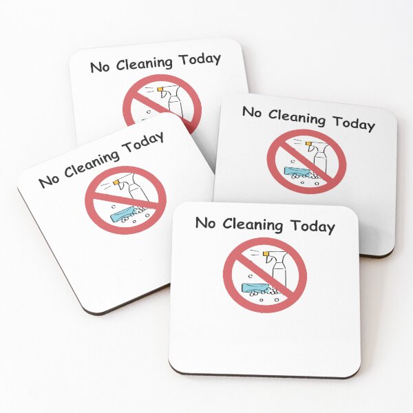 Item preview, No Cleaning Today – Funny Sad Figure Sarcastic Pun, Stick Man Joke Slogan, Gift Idea designed and sold by adjamine.