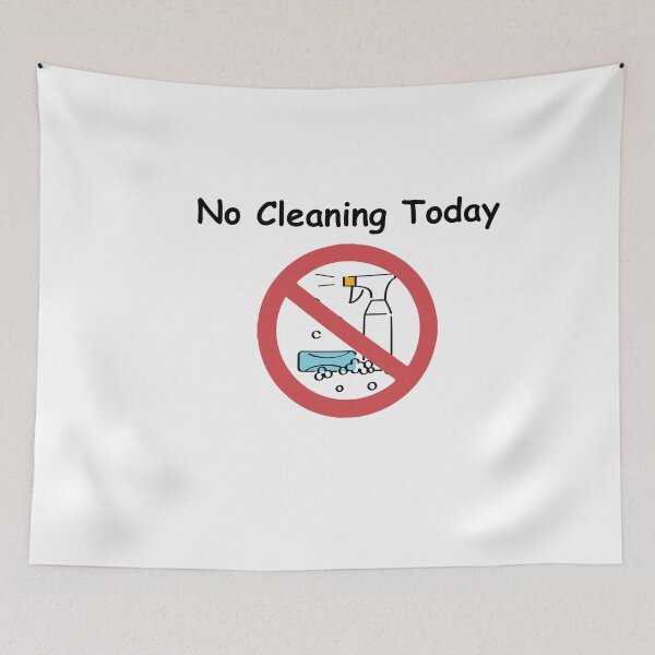 Item preview, No Cleaning Today – Funny Sad Figure Sarcastic Pun, Stick Man Joke Slogan, Gift Idea designed and sold by adjamine.