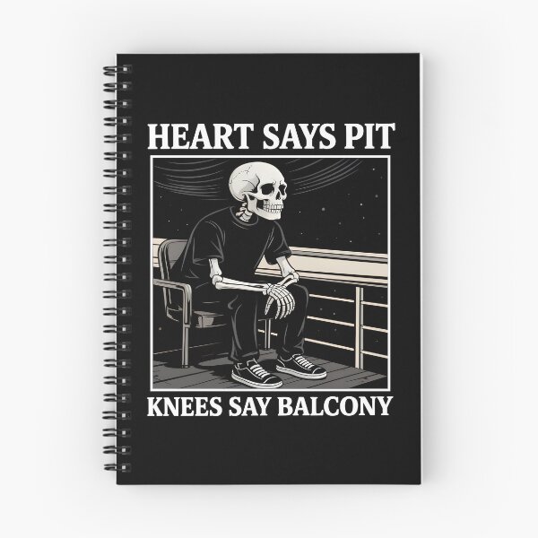 Item preview, Heart Says Pit Knees Say Balcony Funny Skeleton Concert Quote designed and sold by jakaun.