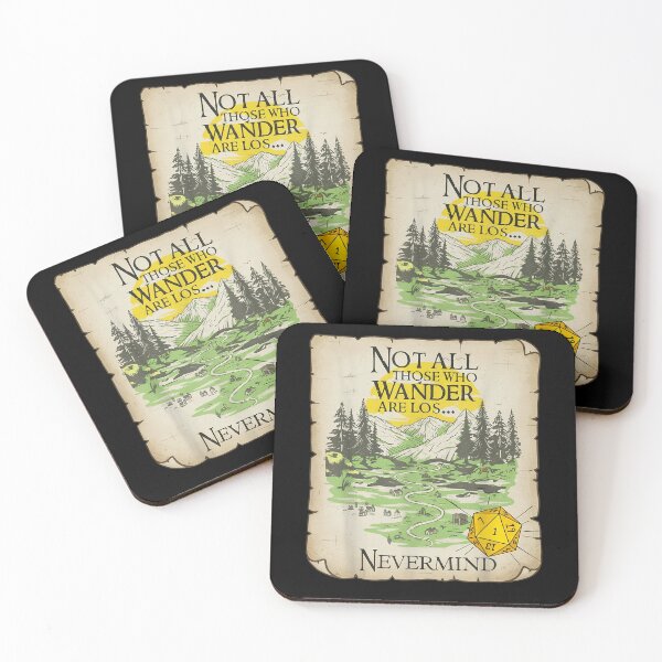 Item preview, Not All Who Wander Are Lost Vintage Maps RPG Parody Gamer designed and sold by jakaun.