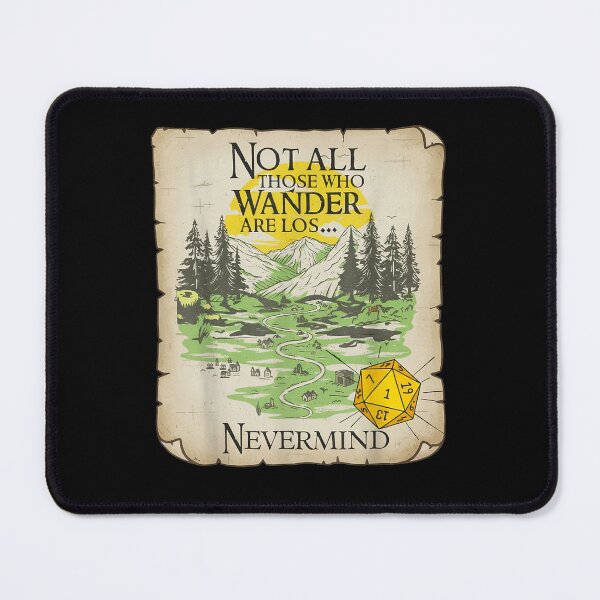 Item preview, Not All Who Wander Are Lost Vintage Maps RPG Parody Gamer designed and sold by jakaun.