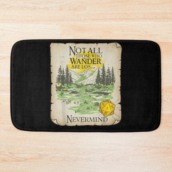 Item preview, Not All Who Wander Are Lost Vintage Maps RPG Parody Gamer designed and sold by jakaun.