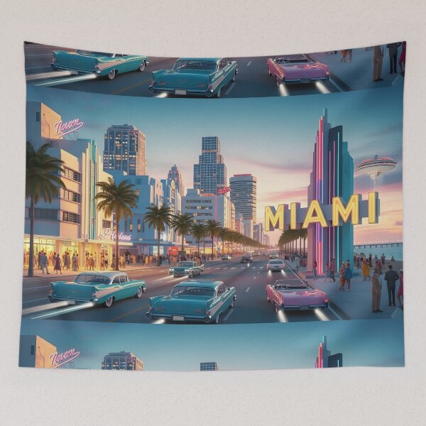 Item preview, Miami retro designed and sold by RadiantGraphics.