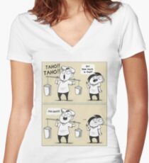 Buyers Know This Situation! Women's Fitted V-Neck T-Shirt