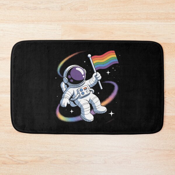 Item preview, LGBTQ Astronaut Moon Rainbow Flag Space Gay Pride Ally designed and sold by KotexTemu.