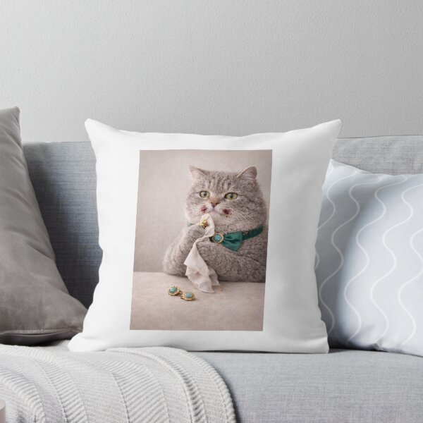 Item preview,  Aristocratic Cat with Jammed Whiskers – Elegant Gentleman Cat Art designed and sold by LovelyCatGalaxy.