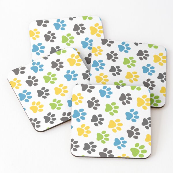 Item preview, Rainbow Paw Prints Pattern - Colorful Cute Cat & Dog Paws Aesthetic designed and sold by ChameraDesign.