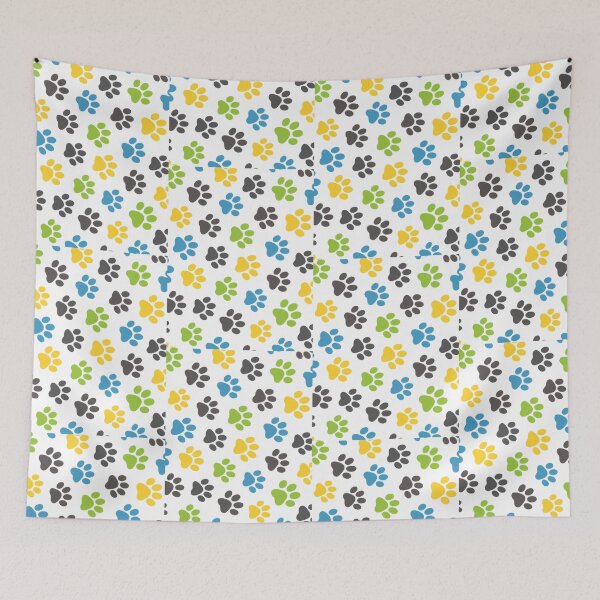 Item preview, Rainbow Paw Prints Pattern - Colorful Cute Cat & Dog Paws Aesthetic designed and sold by ChameraDesign.