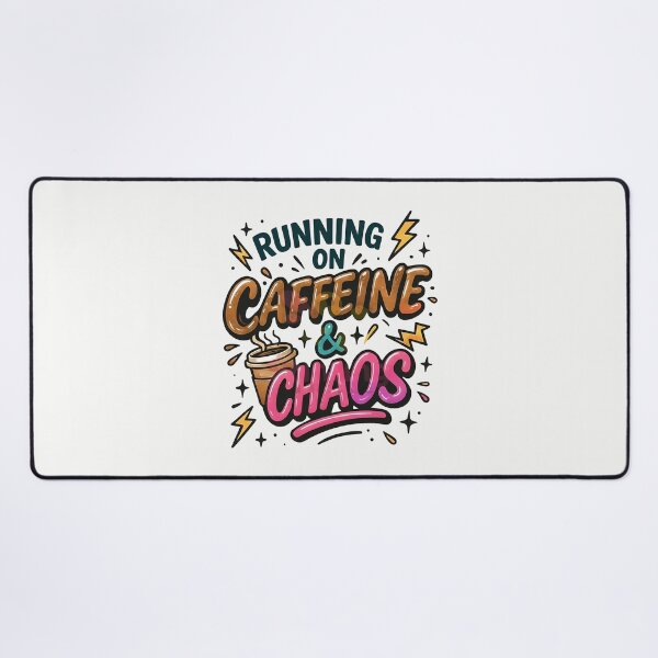 Item preview, Running on Caffeine and Chaos - Funny Relatable Quote. designed and sold by Artistry-Nadia.