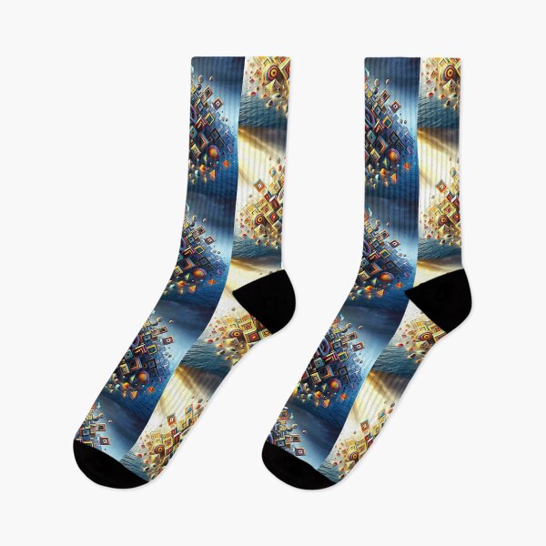 Item preview, Prism Rise – Floating Shapes in a Surreal Sea designed and sold by Dogandesighn.
