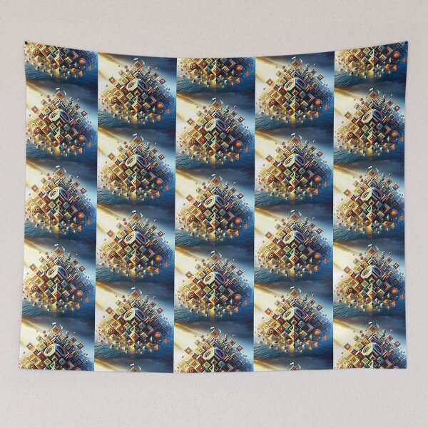 Item preview, Prism Rise – Floating Shapes in a Surreal Sea designed and sold by Dogandesighn.