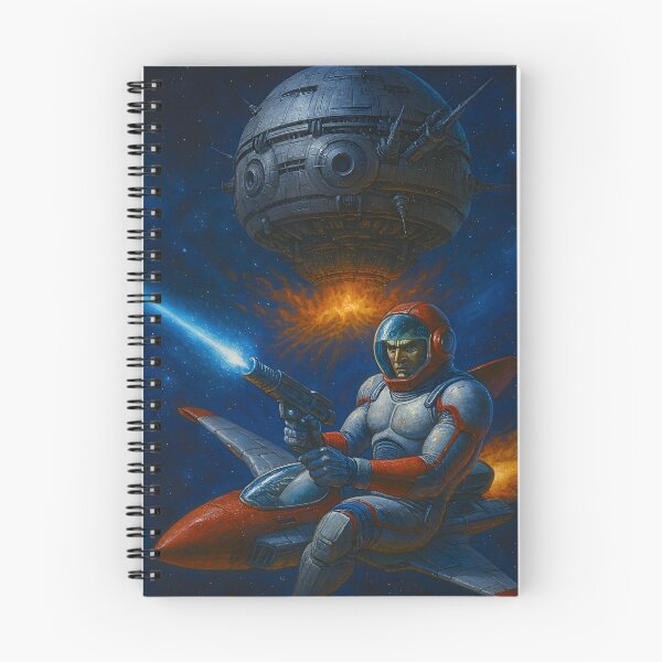 Item preview, Astronaut Space Battle Against Giant Warship Sci Fi Art designed and sold by PandaTShirtShop.