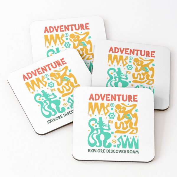 Item preview, Adventure Explore Discover Roam — Abstract Retro Mid-Century Illustration designed and sold by Colorful-Garden.
