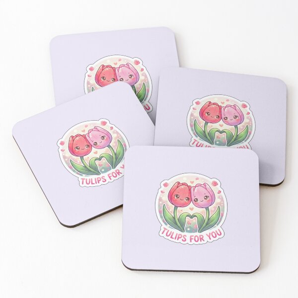 Item preview, Valentine Tulips for You – Cute Flower Love Sticker designed and sold by Nuist25.