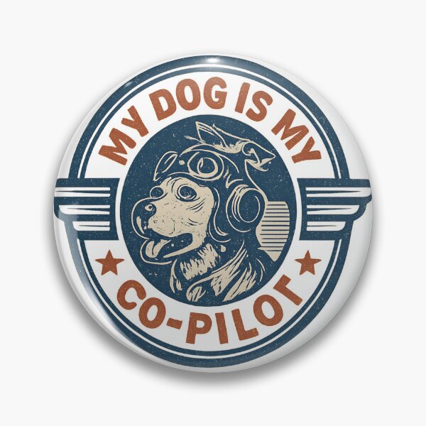 Item preview, My Dog Is My Co-Pilot Sticker - Vintage Dog Lover Design designed and sold by PrintMod.