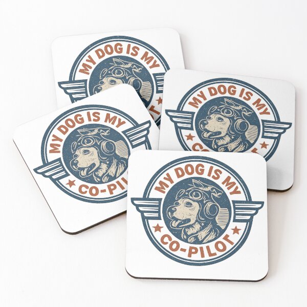 Item preview, My Dog Is My Co-Pilot Sticker - Vintage Dog Lover Design designed and sold by PrintMod.