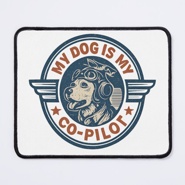 Item preview, My Dog Is My Co-Pilot Sticker - Vintage Dog Lover Design designed and sold by PrintMod.