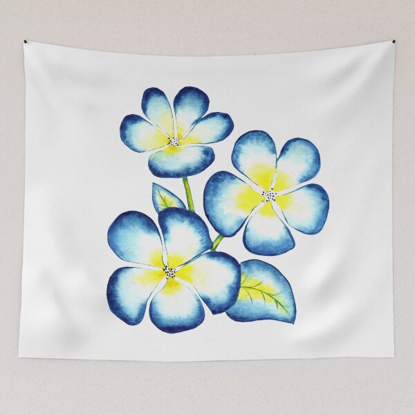 Item preview, Blue-yellow flowers, Ukraine art, Petrykivka style, author's drawing, bouquet designed and sold by Sunflower-7.