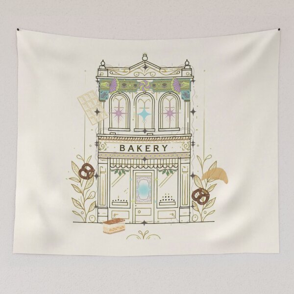 Item preview, Magical Bakery Illustration – Dreamy Cake Shop with Floating Desserts designed and sold by Sugar Wisdom .