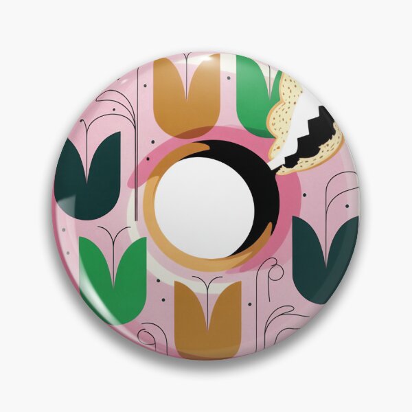 Item preview, Scandinavian Folk Donut Art – Floral Wycinanki Inspired Vector Illustration designed and sold by A-to-y.