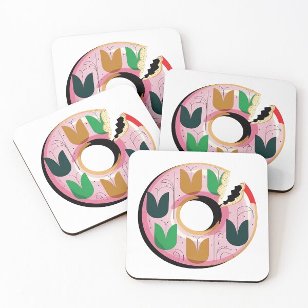 Item preview, Scandinavian Folk Donut Art – Floral Wycinanki Inspired Vector Illustration designed and sold by A-to-y.