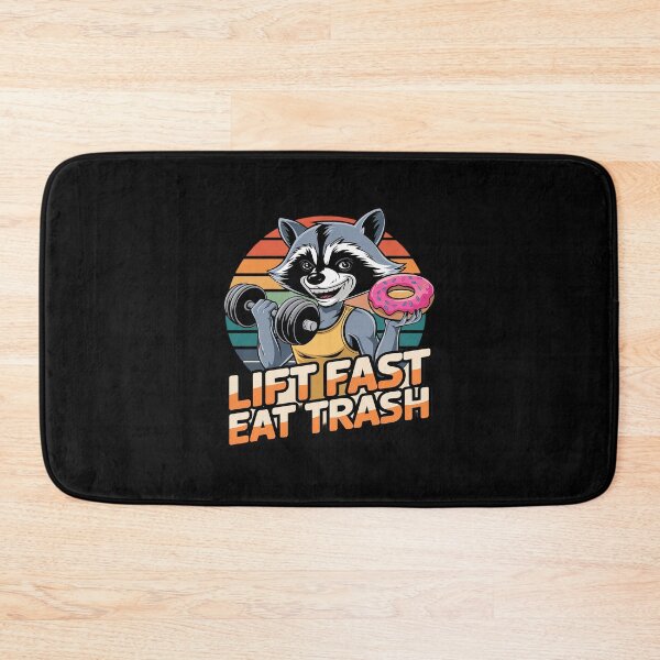 Item preview, Lift Fast Eat Trash Workout Raccoon Donut designed and sold by MarkLeedsArt.