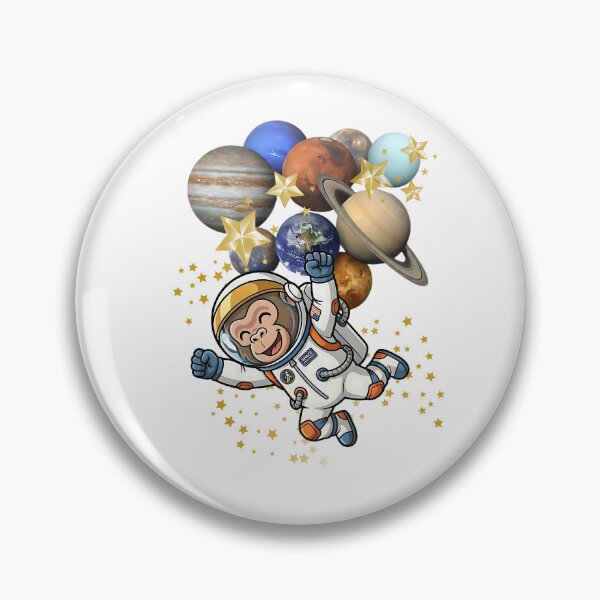 Item preview, Space Monkey Adventure – Beak Bros Junior Astronaut with Planet Balloons ?✨ designed and sold by BeakBros.
