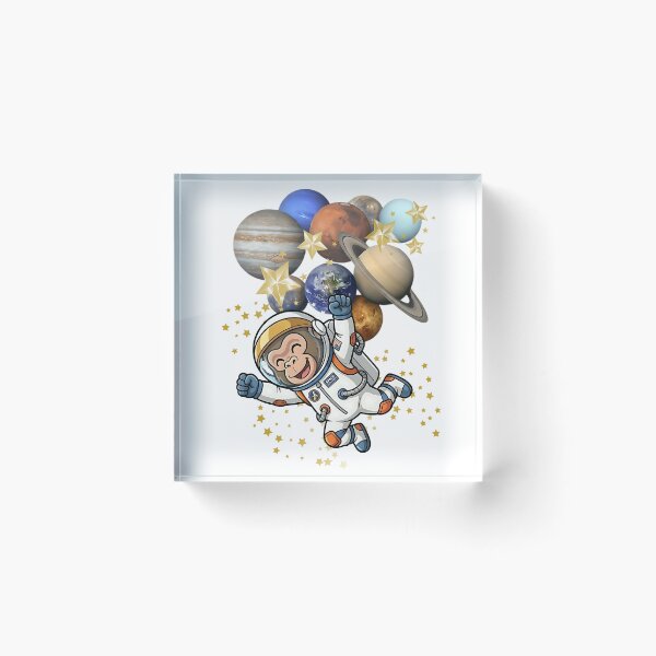 Item preview, Space Monkey Adventure – Beak Bros Junior Astronaut with Planet Balloons ?✨ designed and sold by BeakBros.