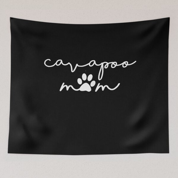 Item preview, Cavapoo Mom with Dog Pawprint for Human for Mom Dad Kids designed and sold by SALI MANI.
