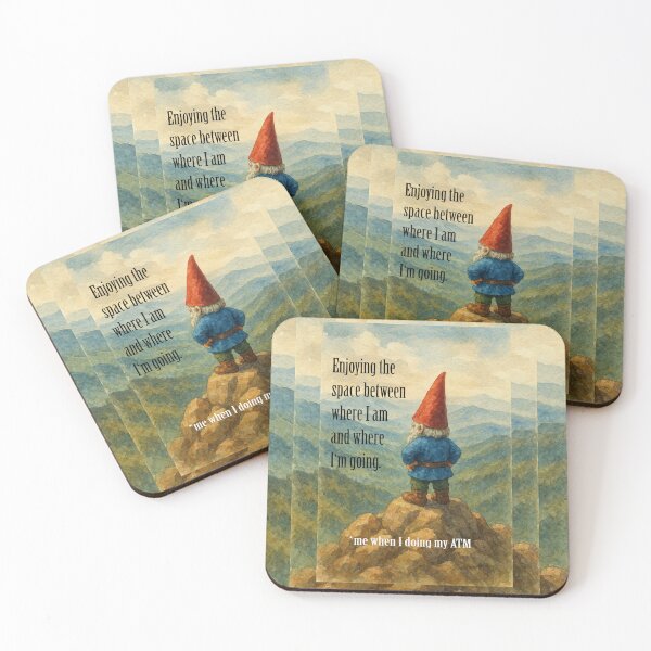 Item preview, Gnome-Enjoying the Space between where I am& where I’m going  designed and sold by Feldymerch.