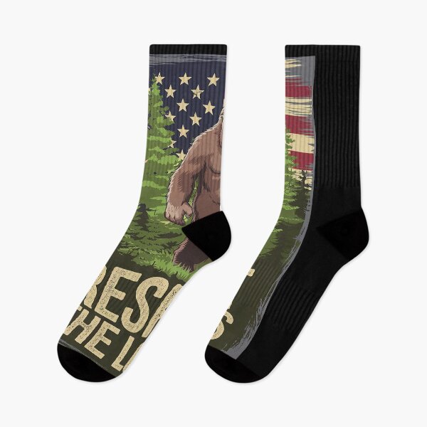 Item preview, Womens Respect The Local America's National Parks Bigfoot USA Flag designed and sold by DigitaldeligArt.