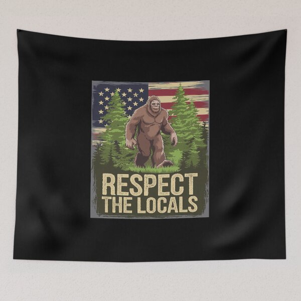 Item preview, Womens Respect The Local America's National Parks Bigfoot USA Flag designed and sold by DigitaldeligArt.