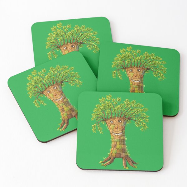 Item preview, Patchwork Tree Spirit – Whimsical Anthropomorphic Tree designed and sold by The Satire Fuggler.