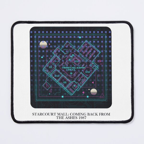 Item preview, Starcourt Mall: Cybernetic Blueprint 2045 designed and sold by Vantage Print Co..