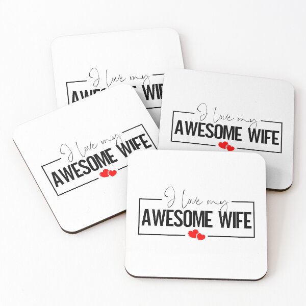 Item preview, I Love My Avesome Wife - Perfect Love Typography Gift, B designed and sold by HGstudioDesign.