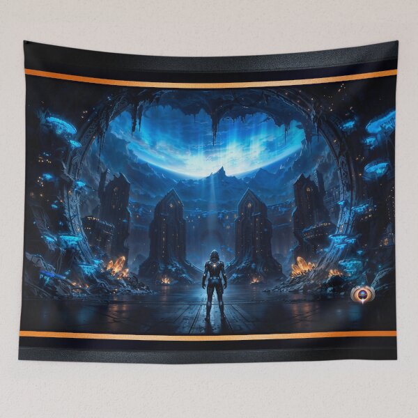 Item preview, Hikari Vorthas Before The Frozen Sanctum Of Nyxorian Amazing AI Concept Art by Xzendor7 designed and sold by Xzendor7 Digital Art Creations.