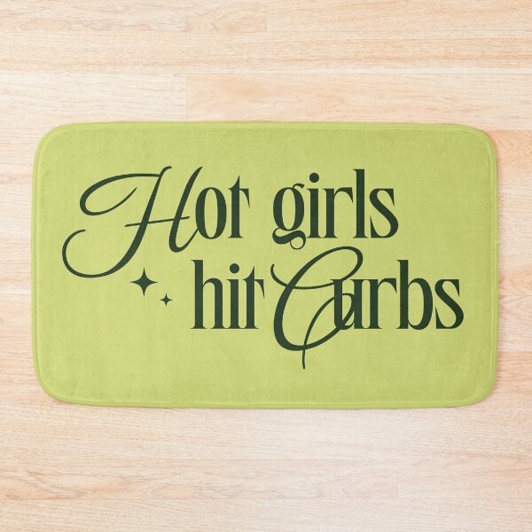 Item preview, Hot Girls Hit Curbs - Funny Relatable Driving Quote Aesthetic Typography designed and sold by Mildly Mystic.