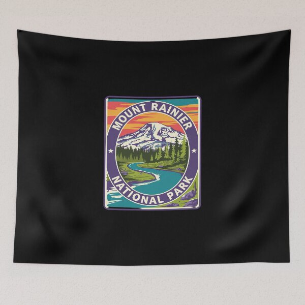 Item preview, Womens Retro Mount Rainier National Park Hiking Camping Outdoor  designed and sold by SyntaxClaw.