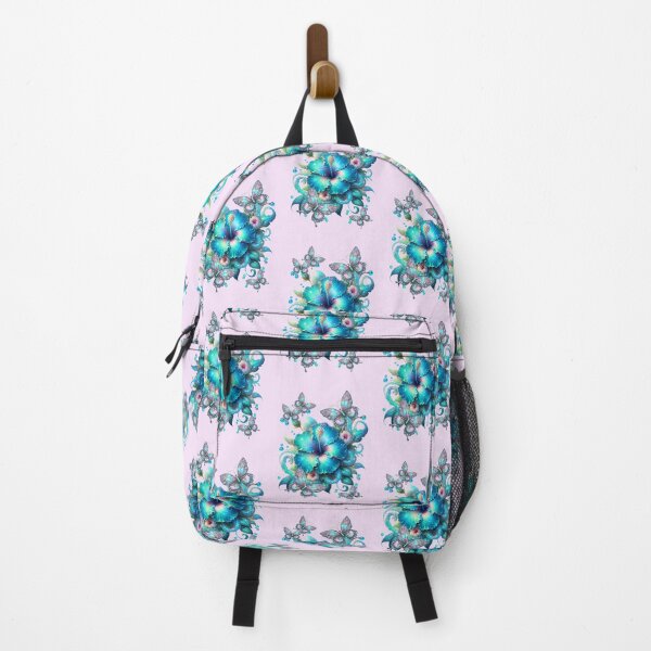 Item preview, Blue fantasy flower with pretty butterflies designed and sold by LoneAngel.